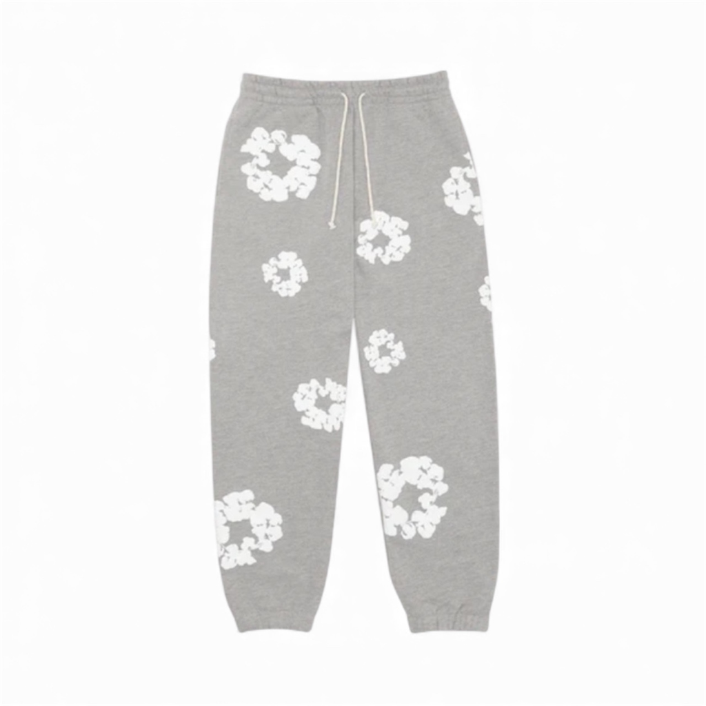 Grey Denim Tear Pants